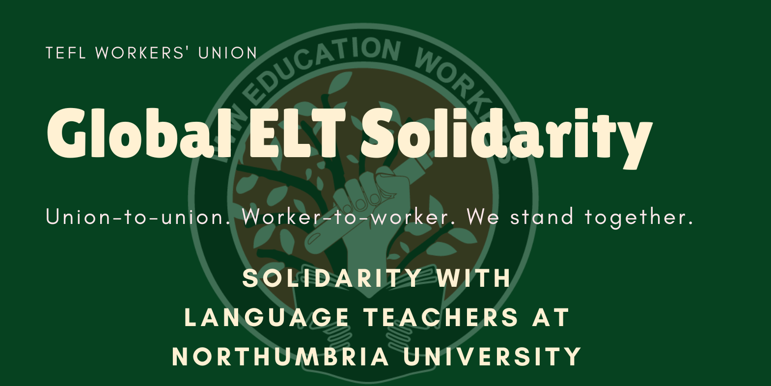 Solidarity with Northumbria University