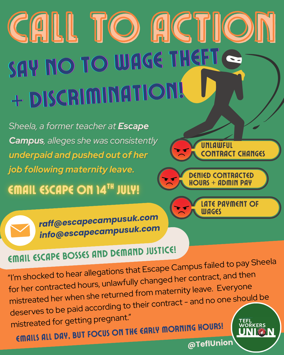 Image read "call to action" and contains an abbreviated version of the information contained in the article.